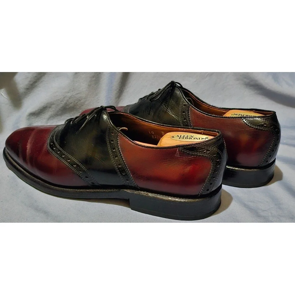 ALLEN EDMONDS 10 D 8274 POLO VTG 80's SPECTATOR SADDLE SHOE VINTAGE DRESS‎ SHOE